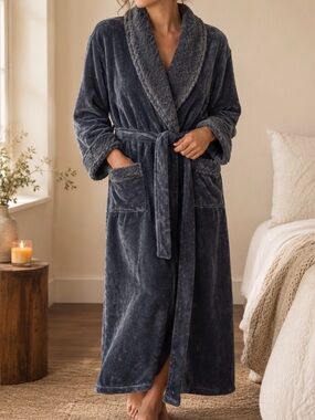 Heartnice Chenille Plush Belted Robe L/XL 12-16